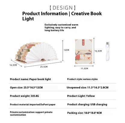 Fresh Arrivals at Buy Center: Folding Book Cultural And Creative Gifts Small Night Lamp