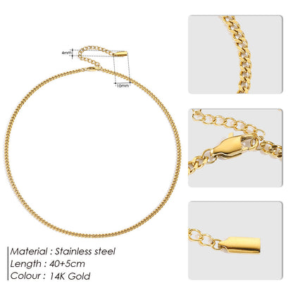 Buy Center Hot Pick-Classic Stainless Steel Necklace For Men And Women Gold