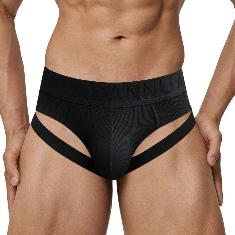 Men's Double Strap Low Waist Cotton Breathable Briefs Buy Center