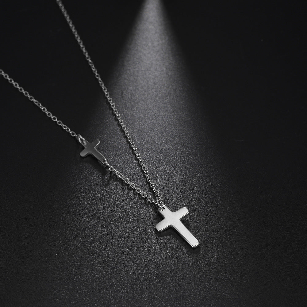 New Women's Stainless Steel Cross Necklace