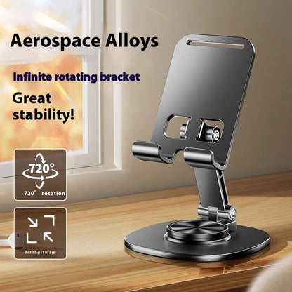 Hot New Items at Buy Center: Aluminum Alloy Mobile Phone Holder Lazy Folding Rotation K73 Matte Black