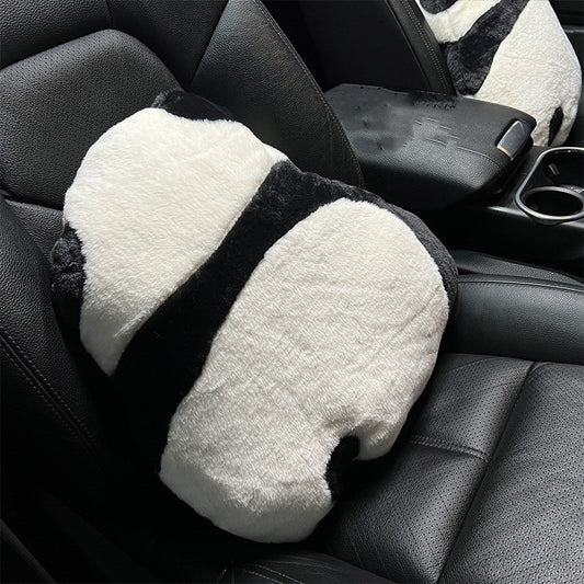 Fresh Arrivals at Buy Center: Cartoon Panda Automotive Waist Cushion Winter Plush Soft