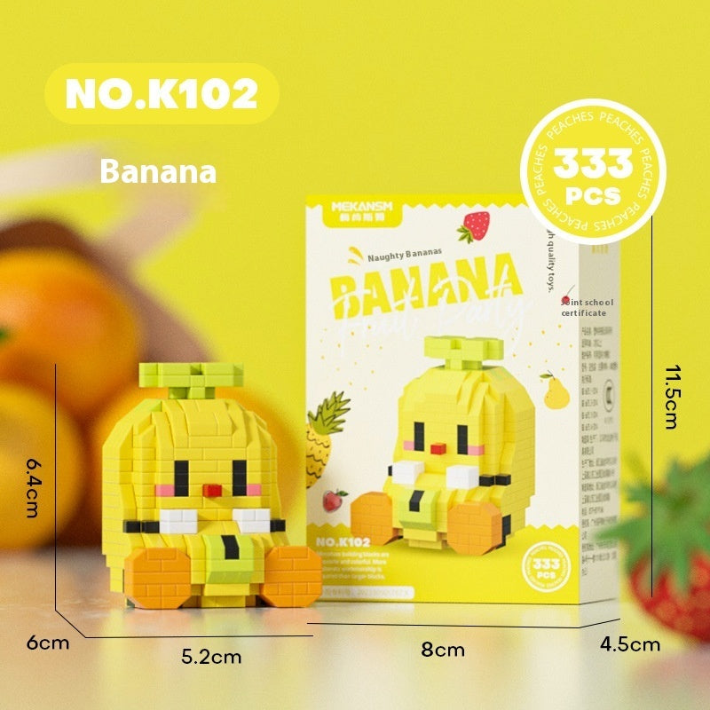 Fresh on the Scene at Buy Center: Puzzle Small Particles Assembled Fruit Building Blocks Toy K102 Banana