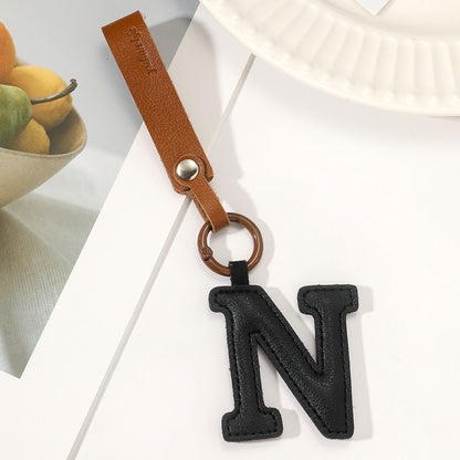 Newly Arrived at Buy Center: Fashion All-Match 26 Full Letter Leather Key Chain Pendant Style N