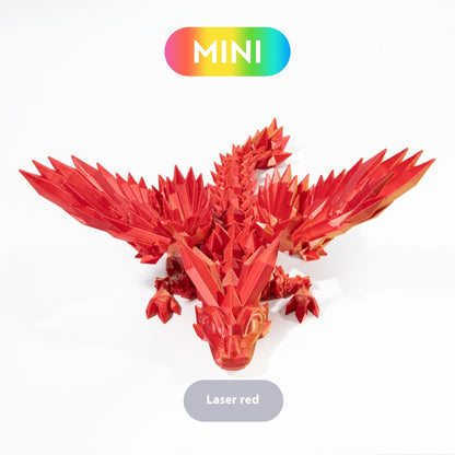 Hot New Items at Buy Center: 3D Printed Gemstone Flying Dragon Deformed Figurine Crystal Laser Red MINI Version