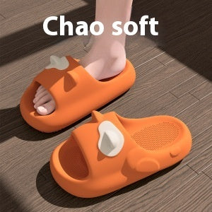 Just Arrived at Buy Center: Cute Cat Stereo Ears Couple Home Sandals Orange