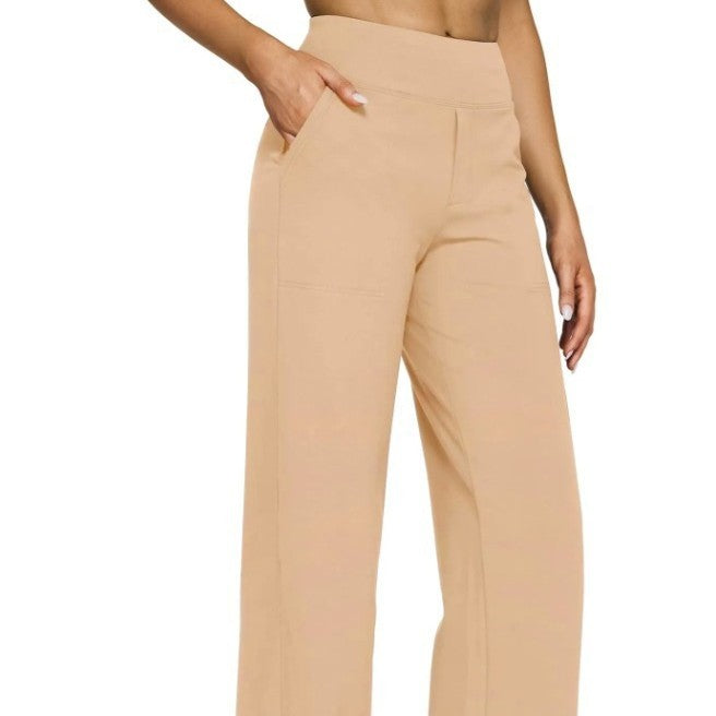 Pocket Knitted Straight High Waist Trousers Buy Center