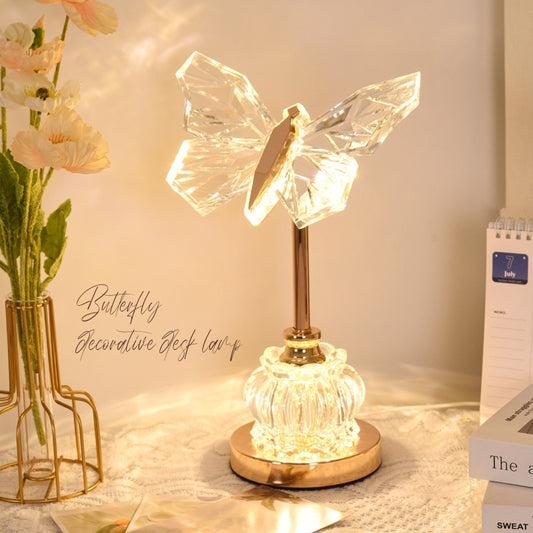 Just Arrived at Buy Center: Butterfly Table Lamp Bedroom Bedside Creative Ambience Light