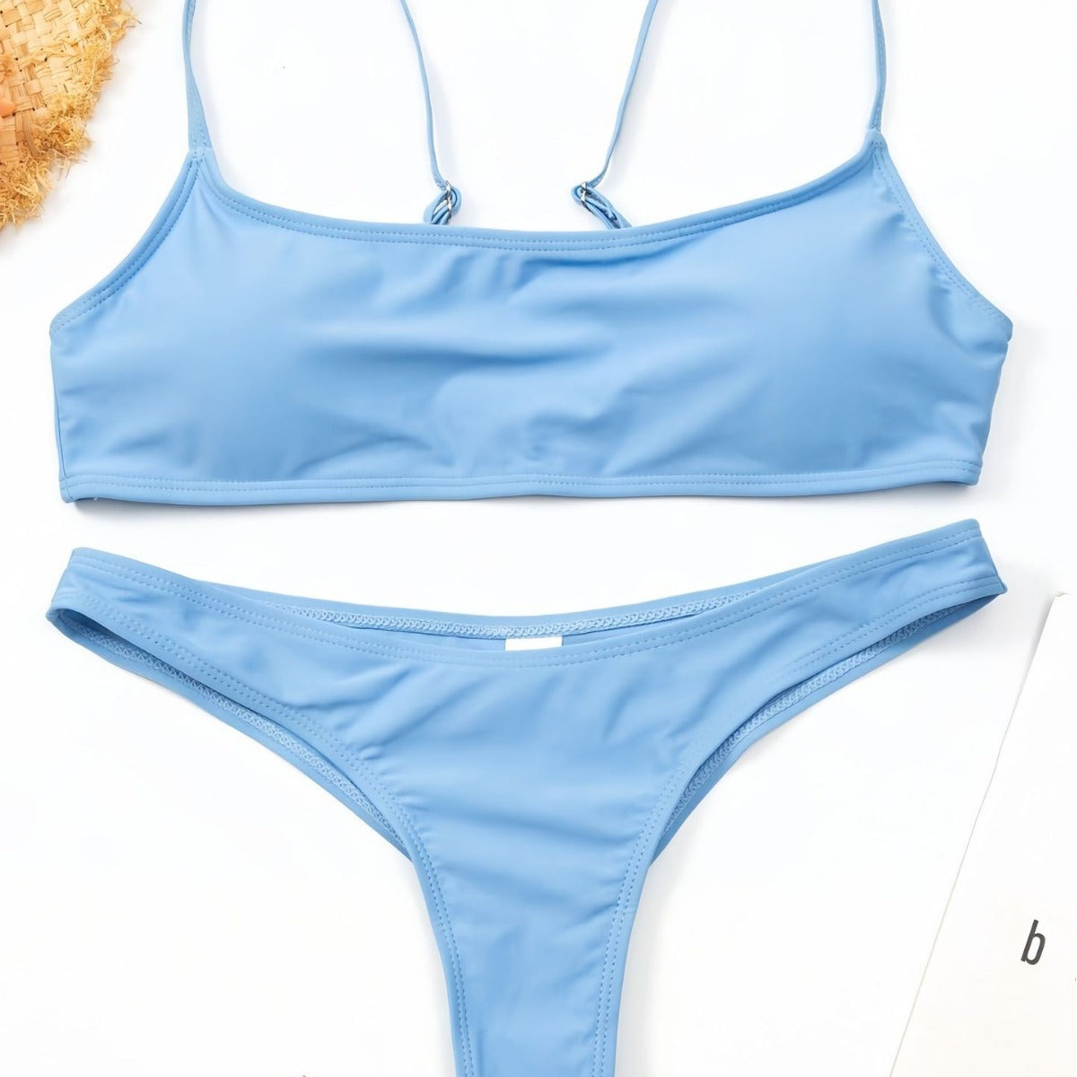 Just Arrived at Buy Center: Women's Casual Nylon Split Color Bikini Set