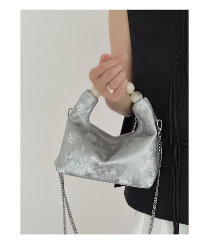 Now Available at Buy Center: Women's Fashionable Elegant Shoulder Messenger Bag Moonlight Silver