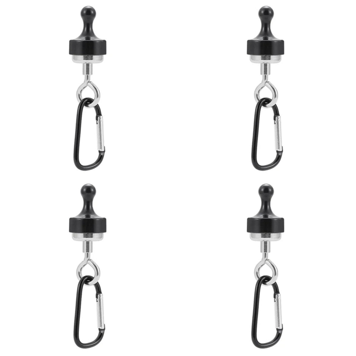 Just Arrived at Buy Center: Strong Magnet Mountaineering Buckle Hook 4pcsBlack