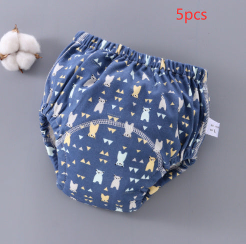 Hot New Items at Buy Center: Baby Training Pants Washable 6-layer Gauze Diaper Cover Manyin Bear 5PCS