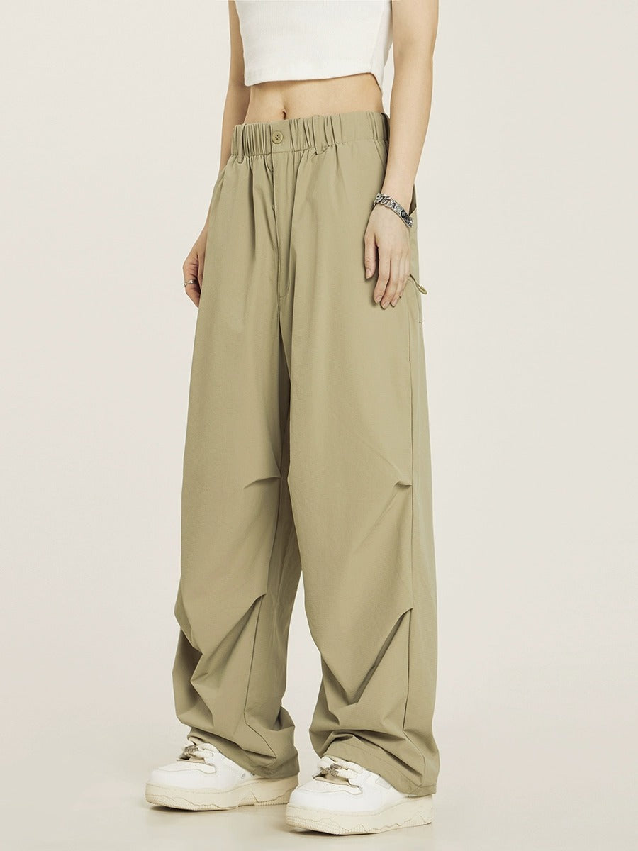 Pantalon cargo plissé parachute vintage