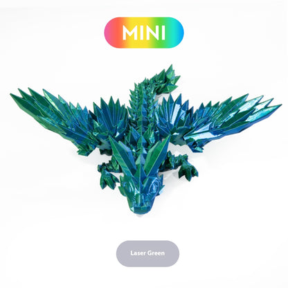 Hot New Items at Buy Center: 3D Printed Gemstone Flying Dragon Deformed Figurine Crystal Laser Green MINI Version