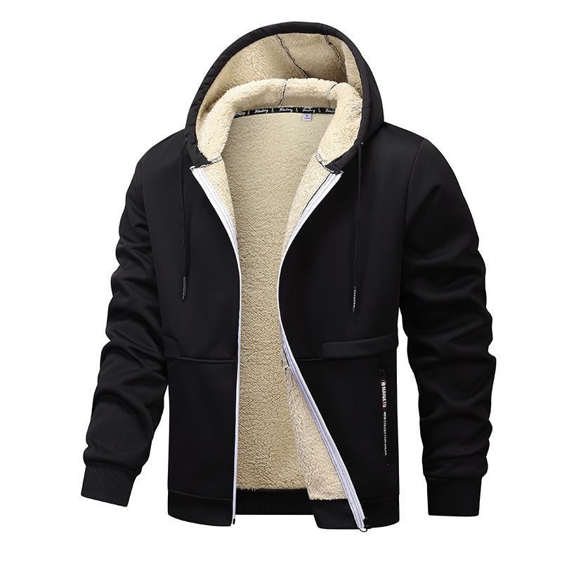 Men's Fashion Lambswool Thickened Coat Sweatshirt Buy Center