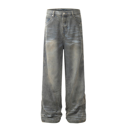 Fresh Arrivals at Buy Center: Washed Denim Old Dirty Pants For Men Blue