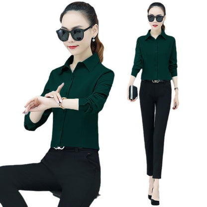 Buy Center Hot Pick-Women's Long Sleeve Slim Fit Slimming Business Shirt