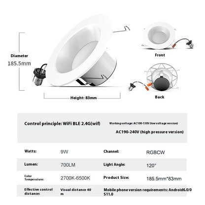 New at Buy Center: Smart Wifi Bluetooth Rgbw Remote Control Color Changing Ceiling Lamp