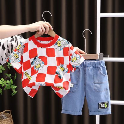 Fresh Arrivals at Buy Center: Fashion Personality Short Sleeve Boys Summer Suit