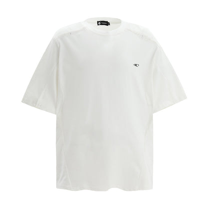 Hot New Items at Buy Center: Men's Solid Color Hollow Breathable Sports T-shirt White