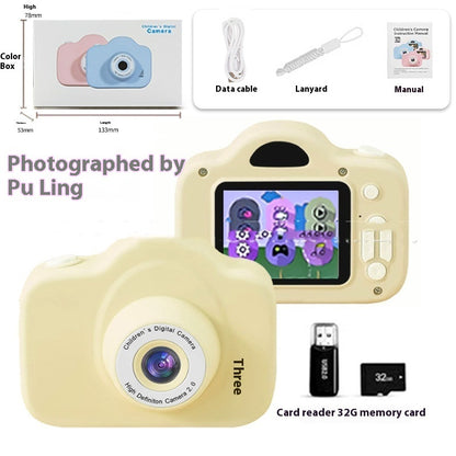 Newly Arrived at Buy Center: A3 Children's Camera Cartoon Digital Camera A3 Plain Yellow Suit