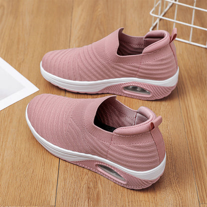 Newly Arrived at Buy Center: Slip-on Shoes Breathable Platform Mesh Surface Flying Woven Casual