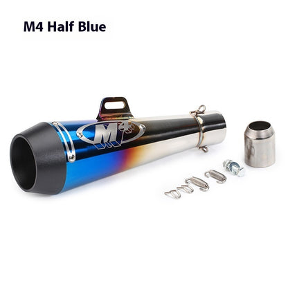 Newly Arrived at Buy Center: Motorcycle Modification Accessories Large Displacement M4 Exhaust Pipe Universal M4 Half Blue