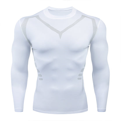 Fresh Arrivals at Buy Center: Men's Sports Quick-drying Workout Clothes 1608 White Long Sleeve