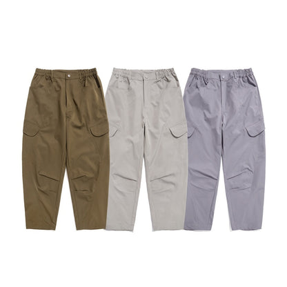 Pantalones cargo de ocio de mezcla de fibras químicas para hombre