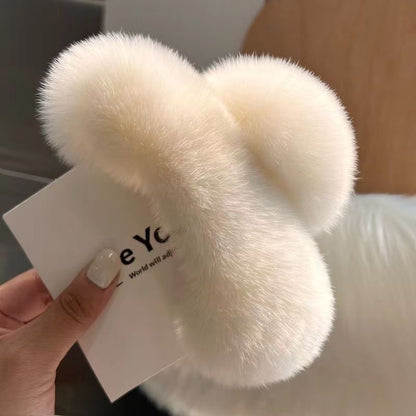 Véritables poils de lapin Rex, nouvelle jolie coiffe en peluche, griffe pour cheveux