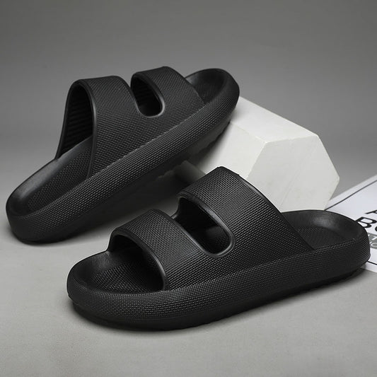 Now Available at Buy Center: Men's Outdoor Non-slip Sandals Casual Slip-on Feeling Summer Wear Thick Bottom All-matching Black