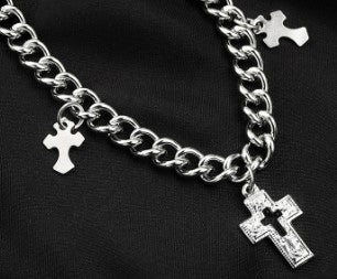 Hot New Items at Buy Center: Men's Cross Hip Hop Titanium Steel Simple Style Necklace