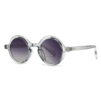 Fresh Arrivals at Buy Center: European And American Retro Artistic Sunglasses Modern Charm INS Style Round Sunglasses C5 Gray Frame Gray Sheet