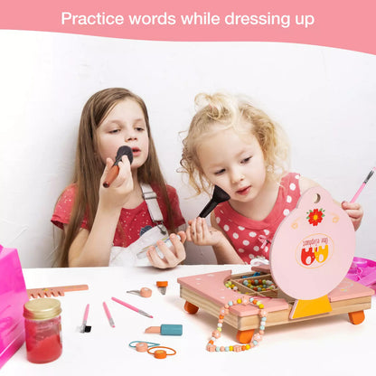 Hot New Items at Buy Center: Robud Wooden Cosmetic Makeup Preschool Toys Set Pretend Play Baby Gifts