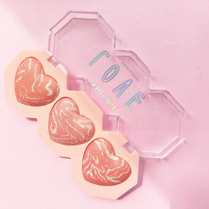 Buy Center Handpicked- Three-color Pork Belly Highlight Blush Heart-shaped Baking