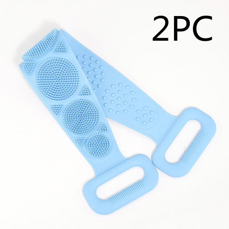 Hot New Items at Buy Center: Bath Towel Silicone Rubbing Back Towel 2PC Blue 60cm