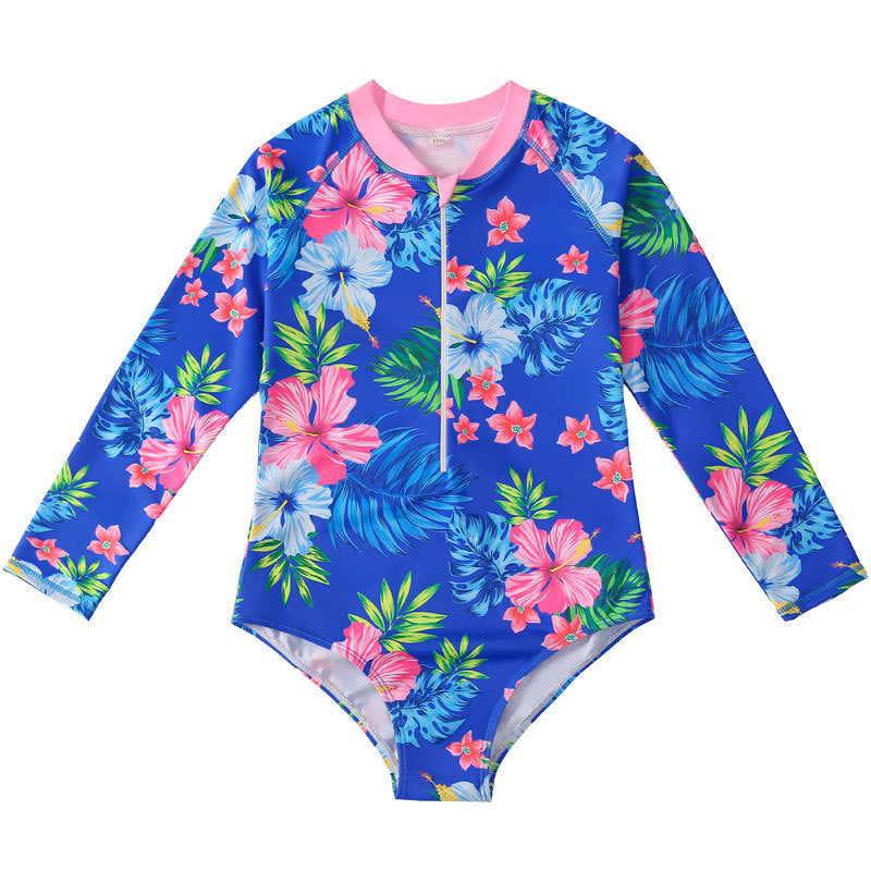 Newly Released at Buy Center: Girl's Long-sleeve One-piece Swimming Suit YY190