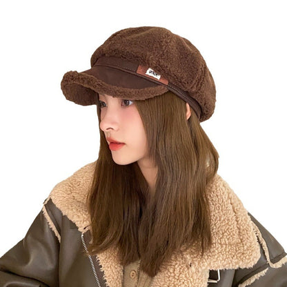 Autumn And Winter Woolen Thick Warm Peaked Cap Buy Center