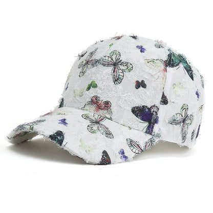 Casquette de baseball papillon pour femme, mode coréenne printemps et été