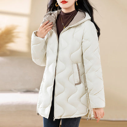 Winter Disposable Cotton-padded Coat For Women Padded Down Jacket Korean Style Mid-length Warm Jacket For Women Buy Center