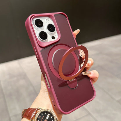 Suitable For IPhone16Pro Skin Feeling 360 Degrees Rotating Bracket Magnetic Suction Phone Case Buy Center