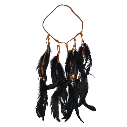 Newly Released at Buy Center: Feather Hair Band New Retro Fringed Headwear Black