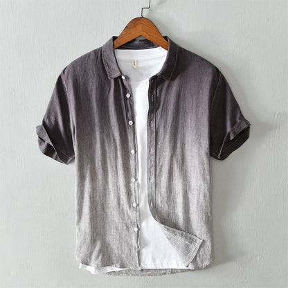 Fresh Arrivals at Buy Center: Versatile Men's Casual Striped Breathable Shirt Coffee