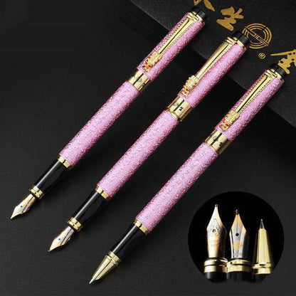 Just Arrived at Buy Center: Immortal Fountain Pen Faucet Signature Pen Student Office Metal Iridium Nib Purple