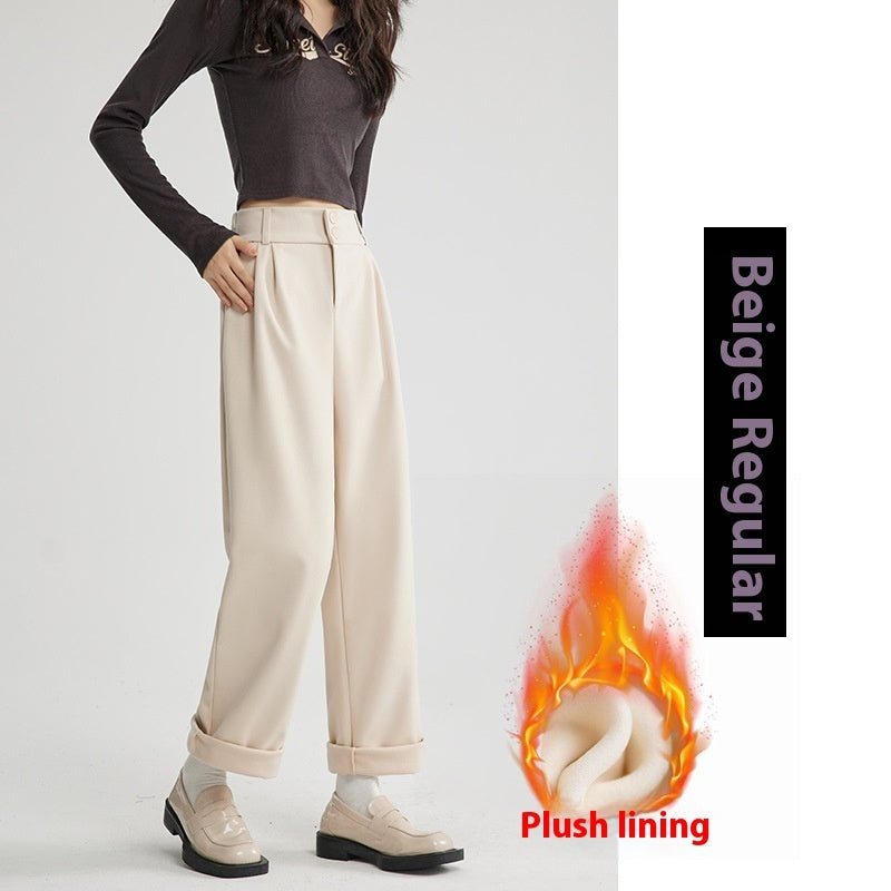 Straight Woolen Wide Leg Pants Buy Center