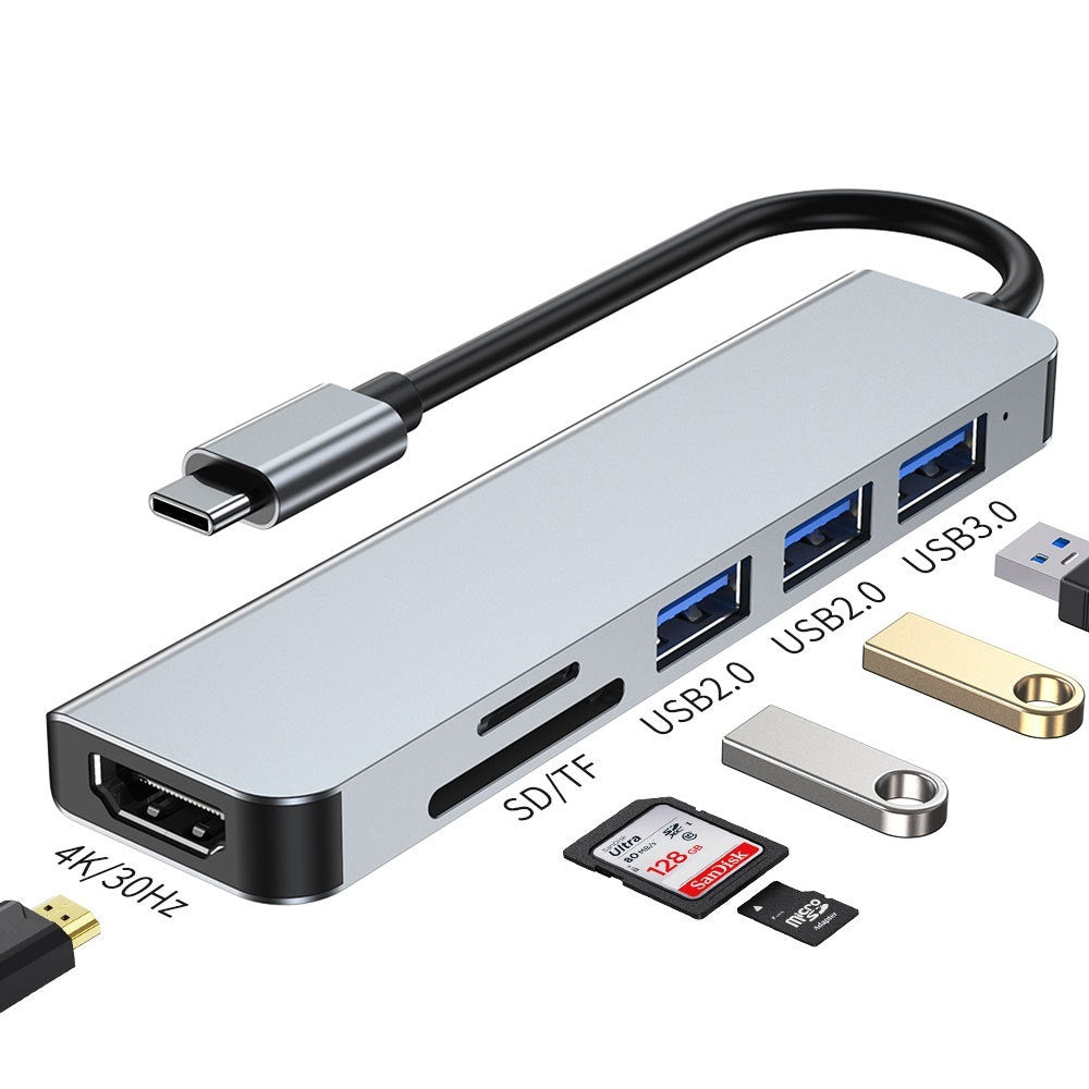 Portable Notebook And Tablet Computer Six In One Expansion Dock 6In1