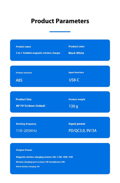 Newly Released at Buy Center: Three-in-one Magnetic Wireless Charger Folding