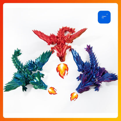 Hot New Items at Buy Center: 3D Printed Gemstone Flying Dragon Deformed Figurine Crystal