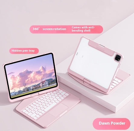 Buy Center Top Rated-Transparent Rotating I Miaocontrol Keyboard Protective Case Bluetooth 4 Shell Tablet PC Pink