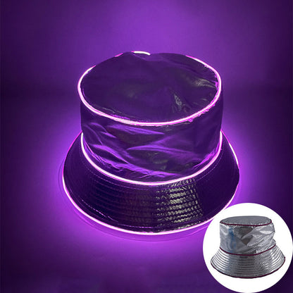 Bar Disco Glowing Bucket Hat Halloween Party LED Light Buy Center